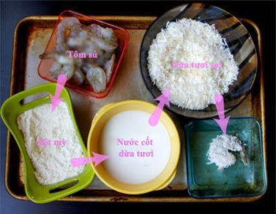 Món ngon NISAVA : Tôm tẩm dừa nạo chiên xù
