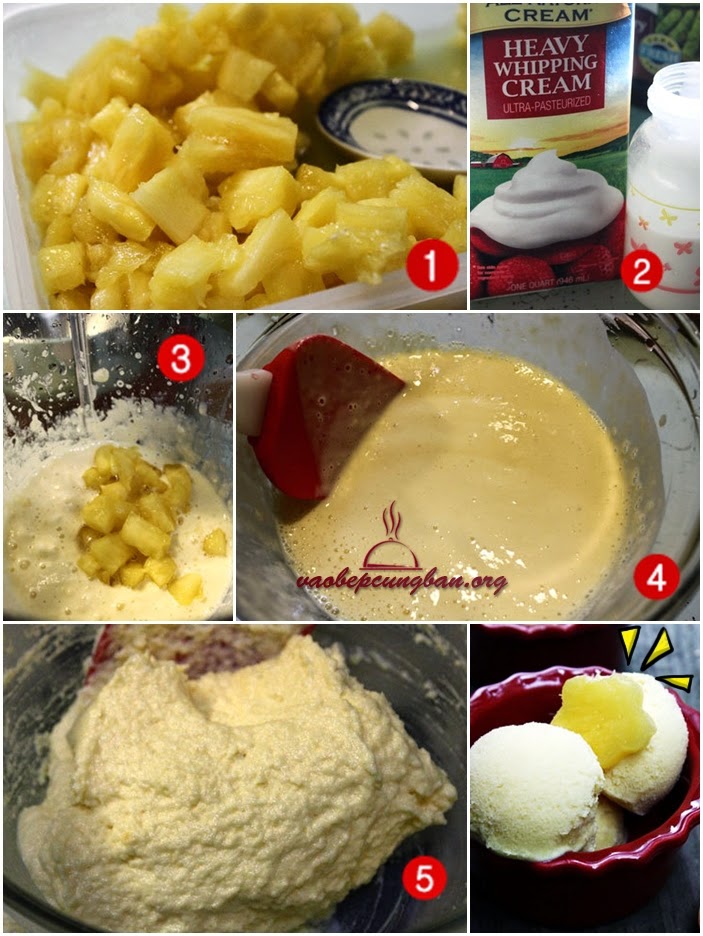Cách làm kem dứa thơm ngon giải nhiệt mùa hè 1