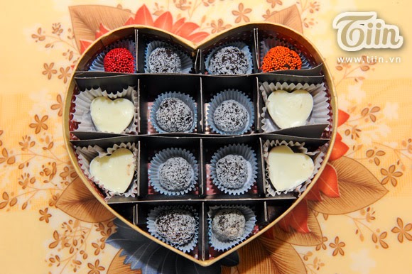 Cách làm Chocolate Valentine đẹp nhiều loại nhân